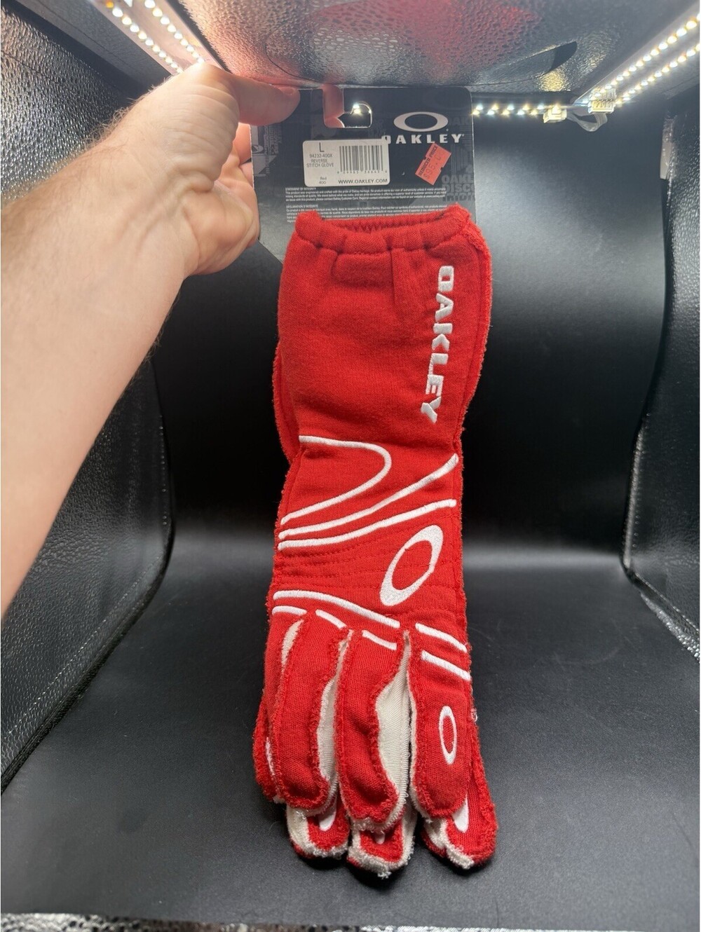 Oakley Reverse Stitch Glove Red Size Large